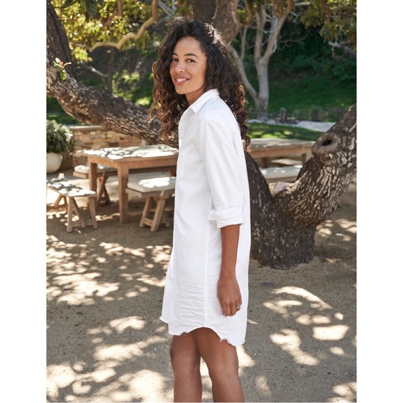 Frank & Eileen Mary Dress Shirtdress White Large L - Picture 2 of 11